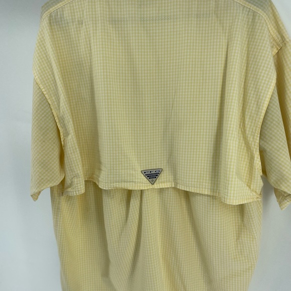 Columbia PFG yellow gingham short sleeve button down - Picture 2 of 4